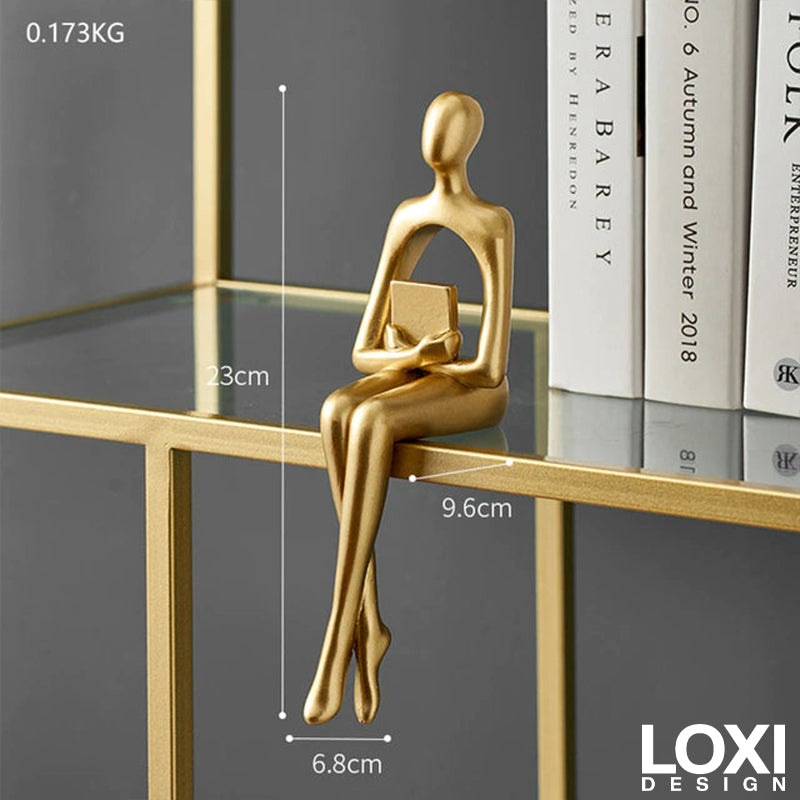 Loxi Design™ Golden Abstract Figures